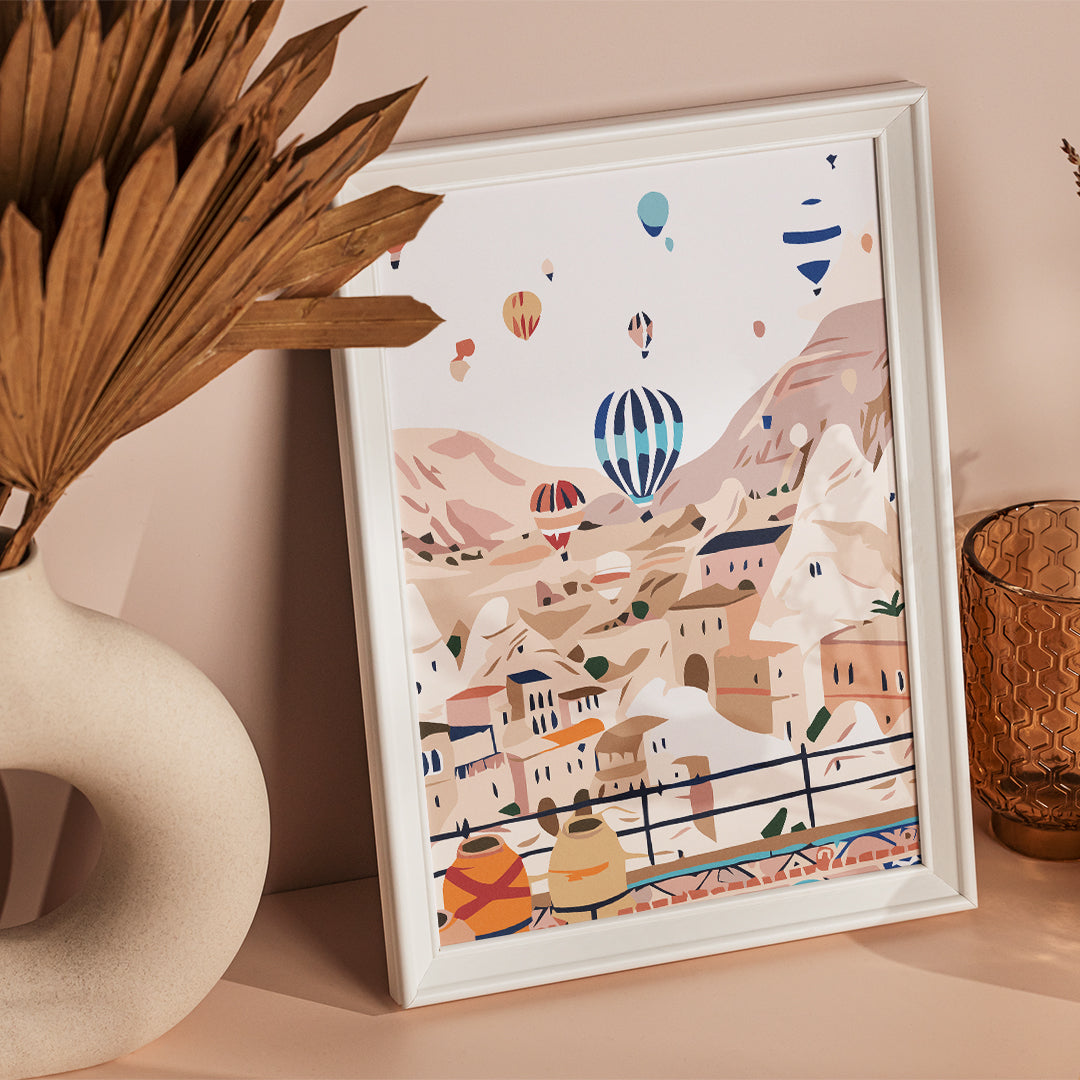 Peinture par numéros Les montgolfières de Cappadoce - kit La Vague Créative