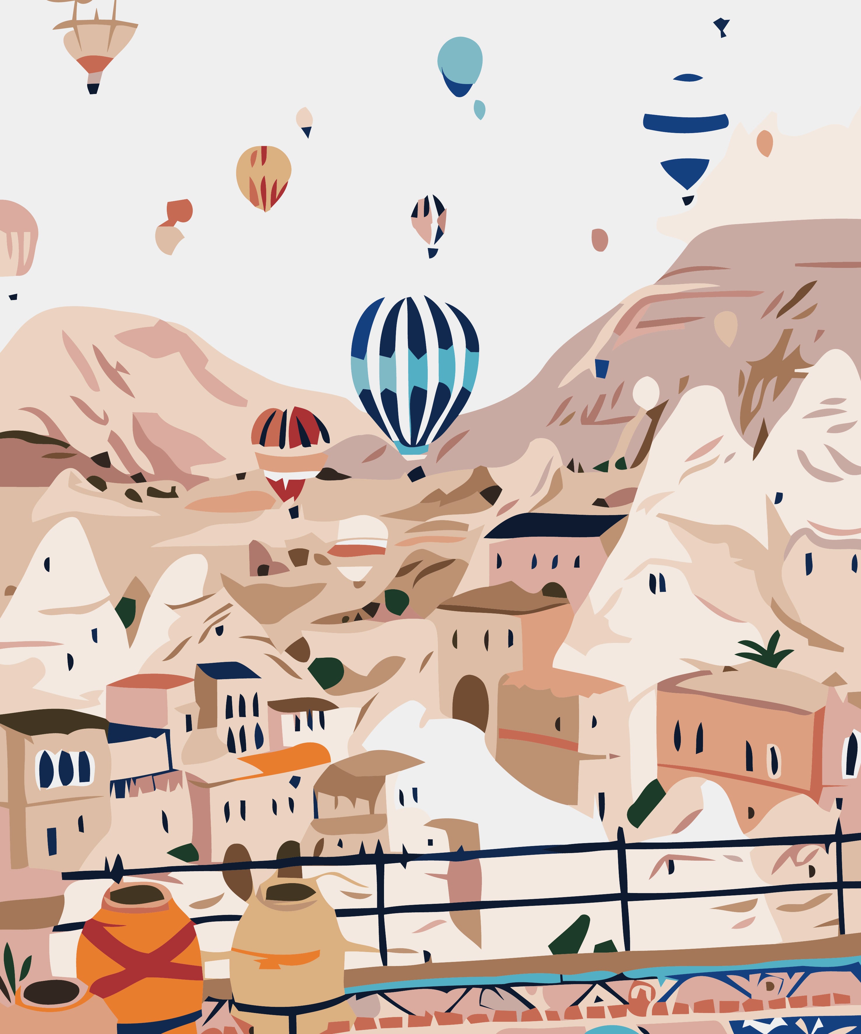Les montgolfières de Cappadoce | Peinture aux numéros