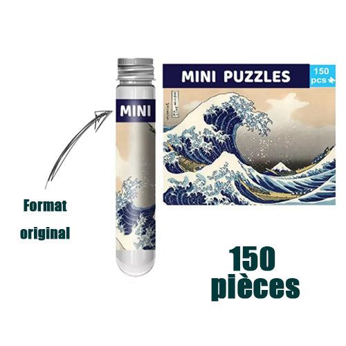 Mini Puzzle tube à essai 150 pièces - La Grande Vague