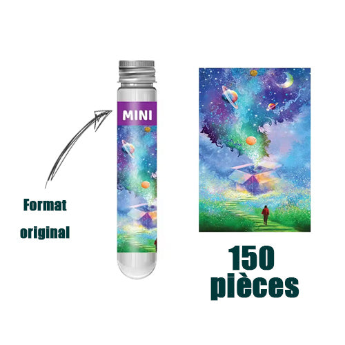 Mini Puzzle tube à essai 150 pièces - L'imagination