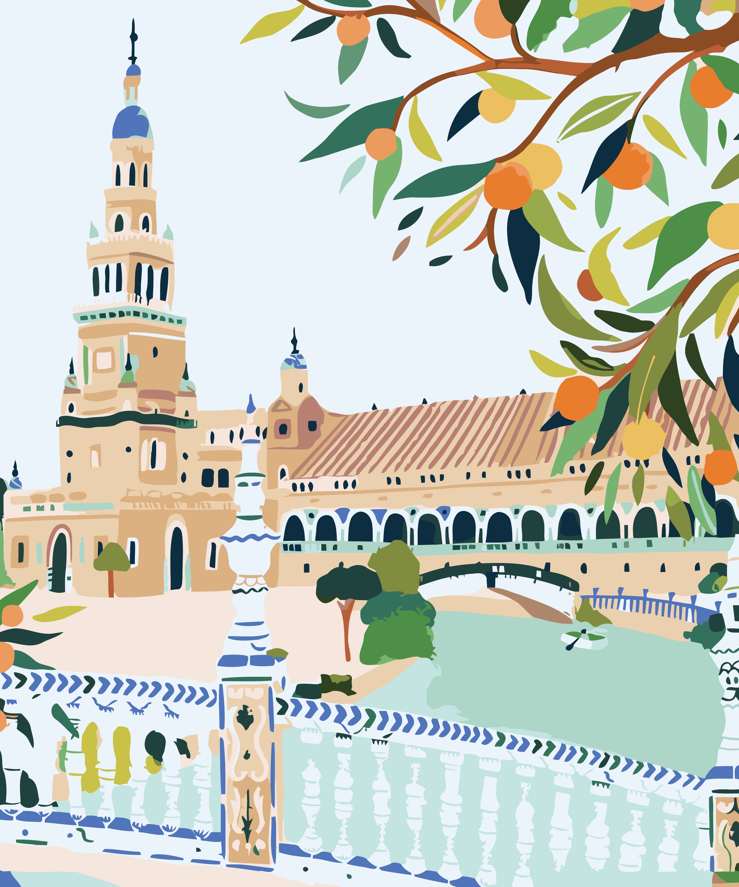 La Plaza de España - Seville | Peinture aux numéros