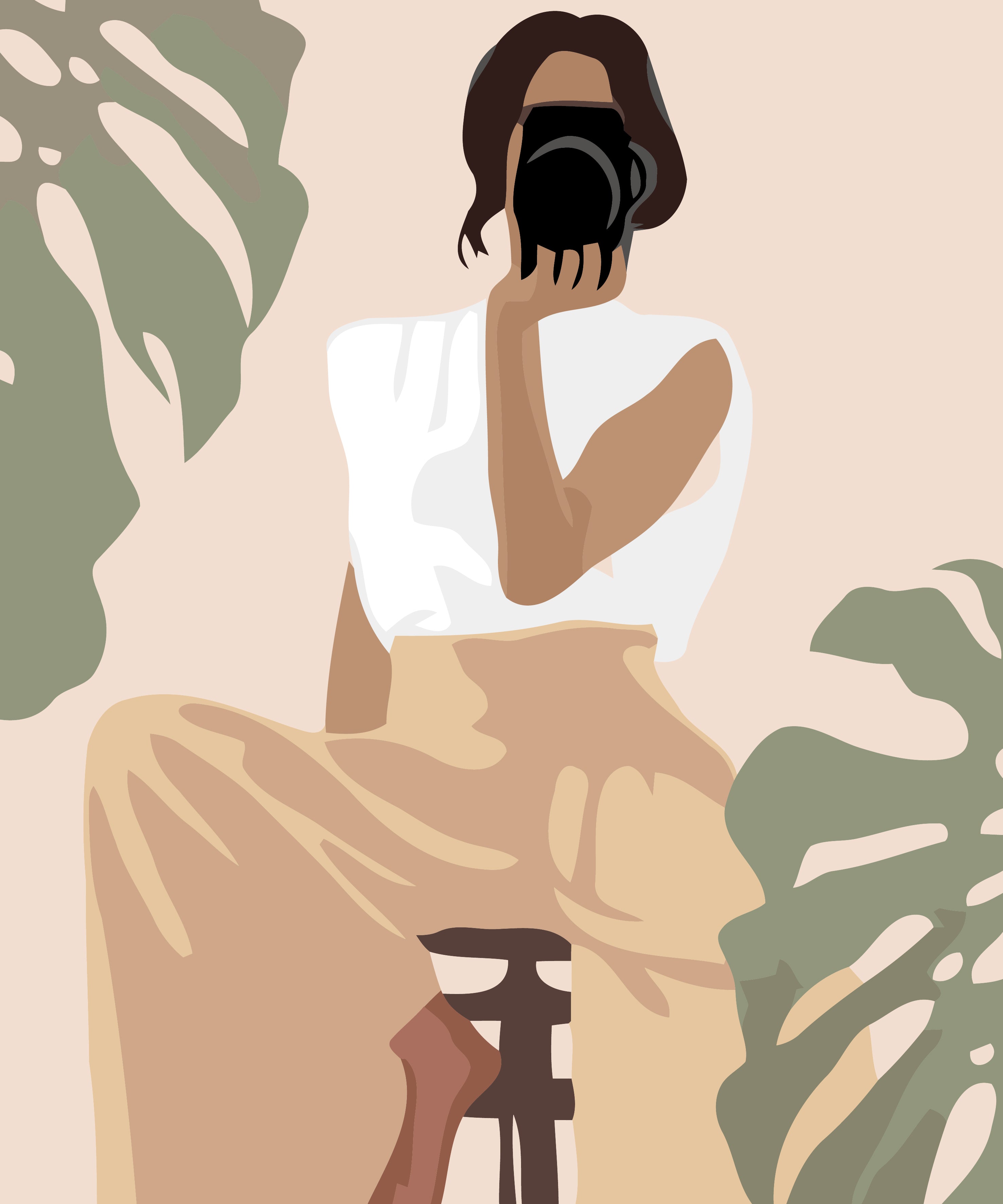 La femme à l'appareil photo | Peinture aux numéros