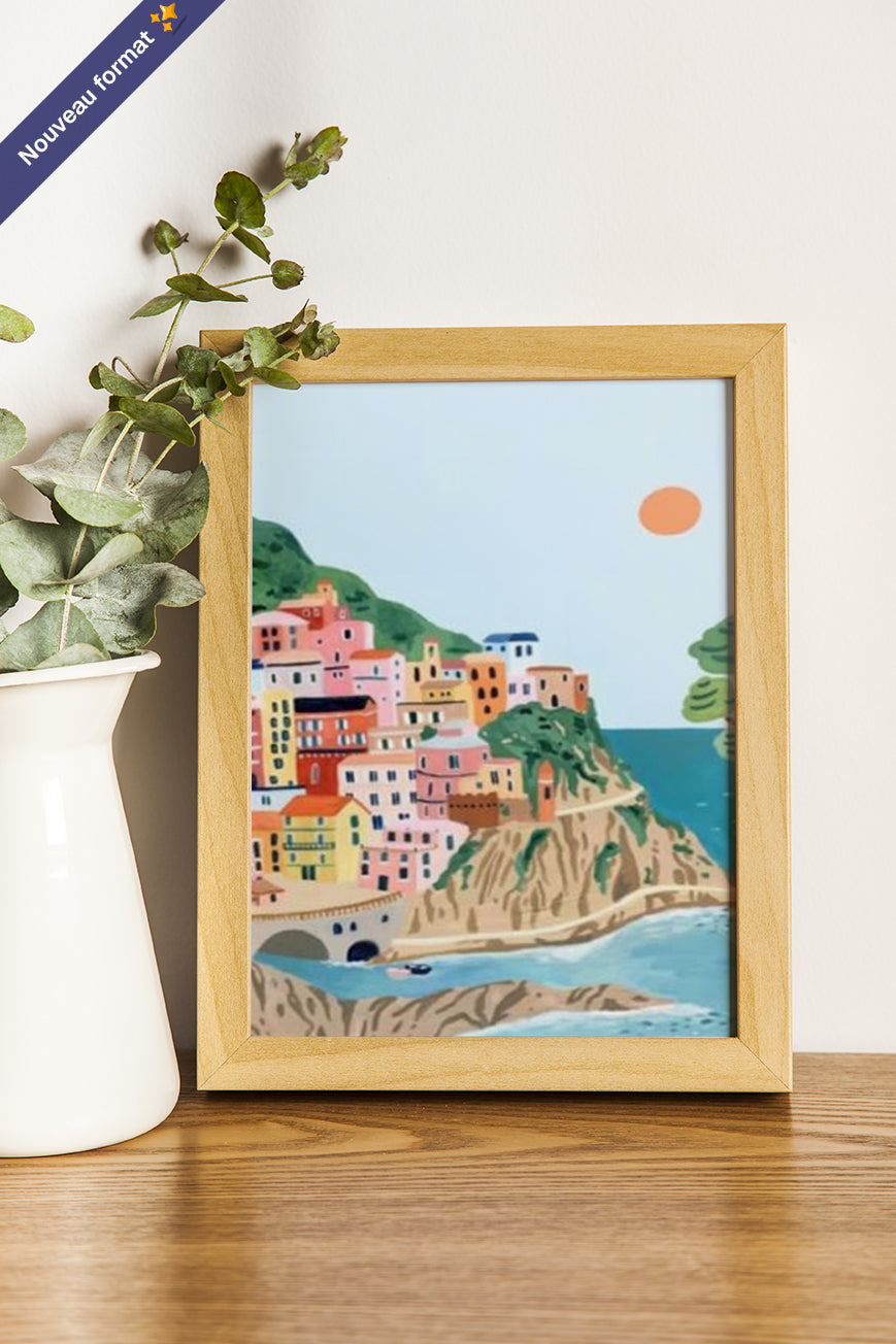La ville près de la mer | Peinture sur numéros
