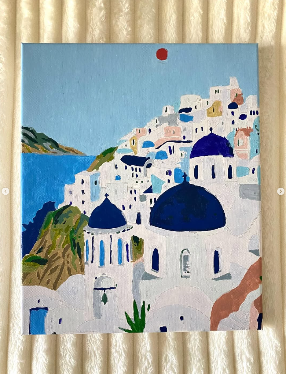 Au cœur de Santorin | Peinture aux numéros