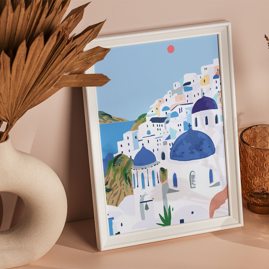 Au cœur de Santorin | Peinture aux numéros