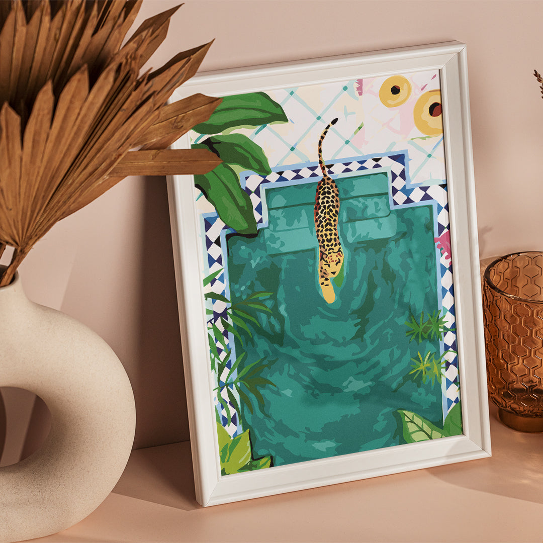 Le Tigre dans la piscine | Peinture aux numéros